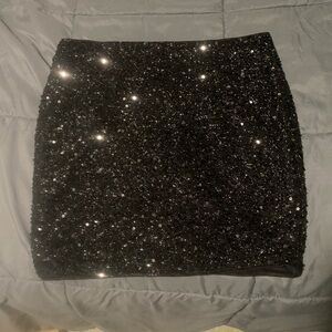 Black sparkling skirt